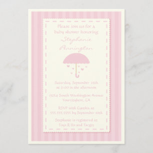 Invitation Pleuvoir l'invitation de baby shower de parapluie