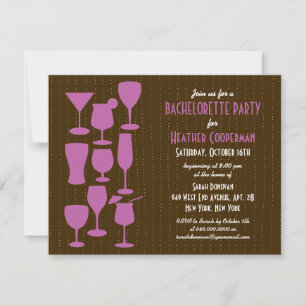 Invitation Pleuvoir l'invitation de partie de Bachelorette de