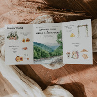 Invitation pliable en trois volets pour mariage en