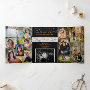 Invitation pliée à trois lettres