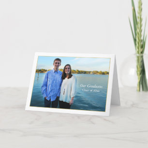 Invitation pliée avec photo encadrée