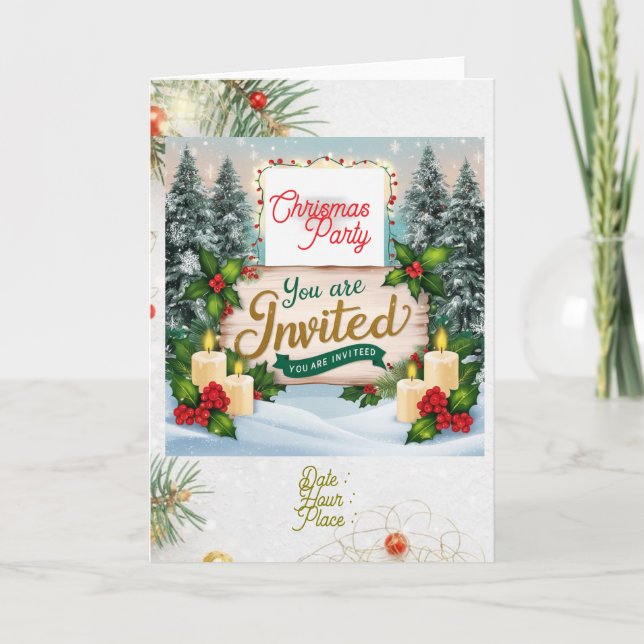 Invitation pliée chrismas (Devant)