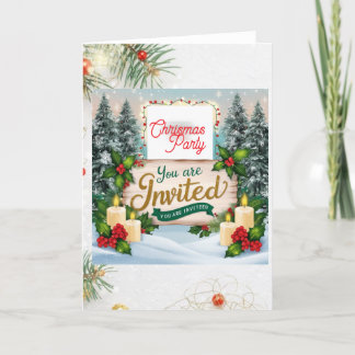 Invitation pliée chrismas