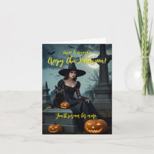 Invitation pliée déplaisante Chic Halloween