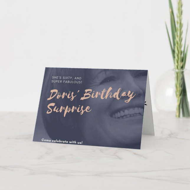 Invitation pliée pour l'anniversaire (Devant)
