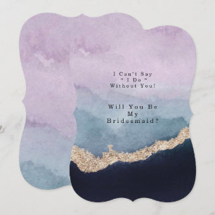 Invitation Plum Dusty Blue Agate Serez-Vous Ma Servante D'Acc