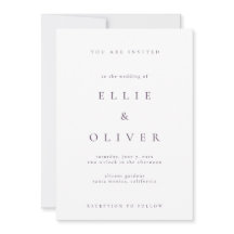 Plum Purple Boho Élégant I minimaliste Mariage