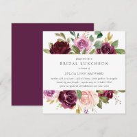 Plum Purple Fleurs Chute Florale Nuptiale Déjeuner