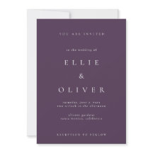 Plum violet Boho Élégant minimaliste Mariage
