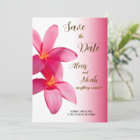 Plumeria rose Fleurs sur rose, Floral, Save Date