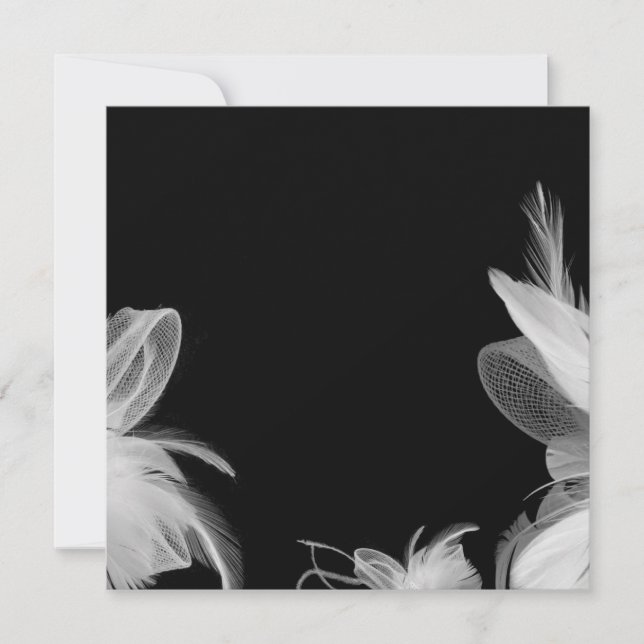 Invitation Plumes blanches (Devant)