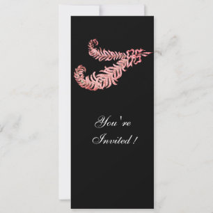 Invitation PLUMES DE DIAMANT, rose