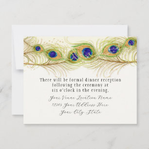 Invitation Plumes de Peacock de Swirl moderne Monogramme Mono