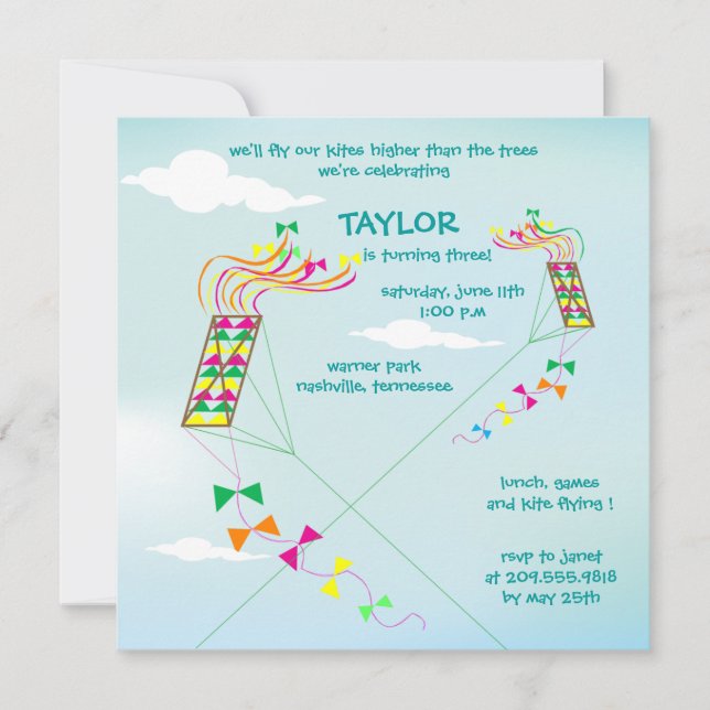 Invitation Plus haut - anniversaire invitations-3 de (Devant)