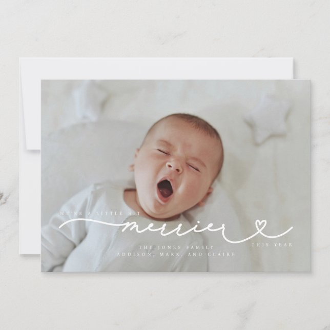 Invitation Plus l'annonce de la naissance de Noël de Merrier  (Devant)