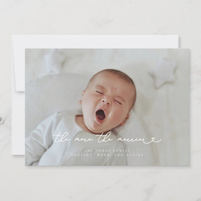 Invitation Plus l'annonce de la naissance de Noël de Merrier  (Devant)