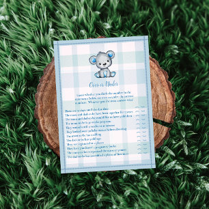 Invitation Plus ou moins Gray Bear Jeu de douche garçon