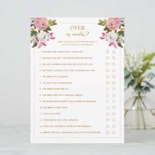 Invitation Plus ou moins rose Fête des mariées jeu
