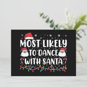 Invitation Plus Susceptible De Danser Avec Santa Noël En Fami