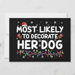 Invitation Plus susceptible de décorer son chien Famille Noël