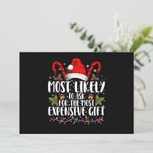Invitation Plus susceptible de demander le cadeau le plus che