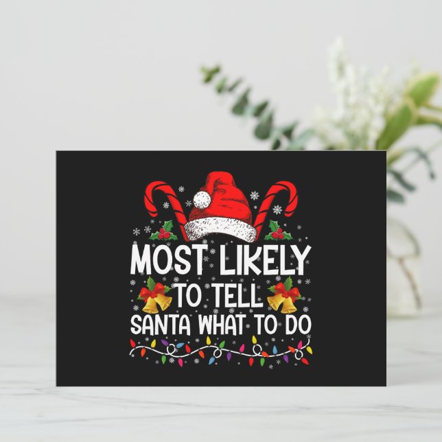 Invitation Plus susceptible de dire à le Père Noël quoi faire (Debout devant)