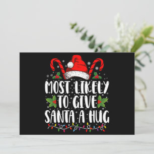 Invitation Plus Susceptible De Donner Un Câlin Au Père Noël E