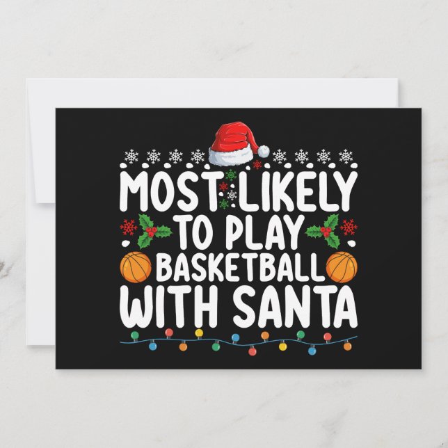Invitation Plus susceptible de jouer au basket avec Santa Chr (Devant)