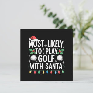 Invitation Plus susceptible de jouer au golf avec le Père Noë