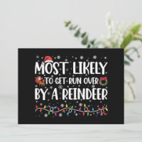 Plus susceptible d'être écrasé par un renne Noël