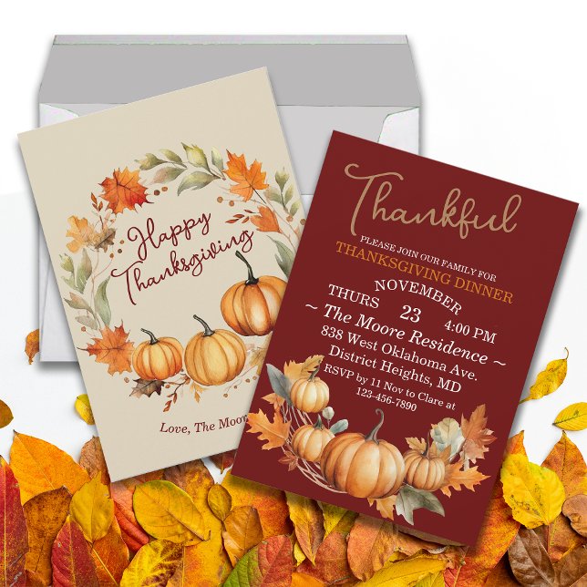 Invitation Plush Thanksgiving Friendsgiving Dîner Personnalis (Créateur téléchargé)