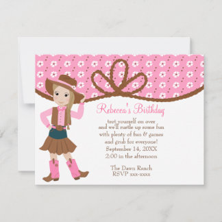 Invitation Plutôt Lil' Cowgirl !