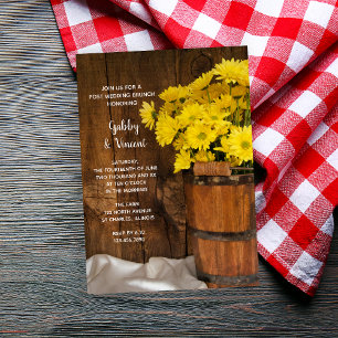 Invitation Poêle en bois Poêle Mariage de poste de pays Brunc