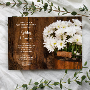 Invitation Poêle en bois Poêle Mariage de poste de pays Brunc