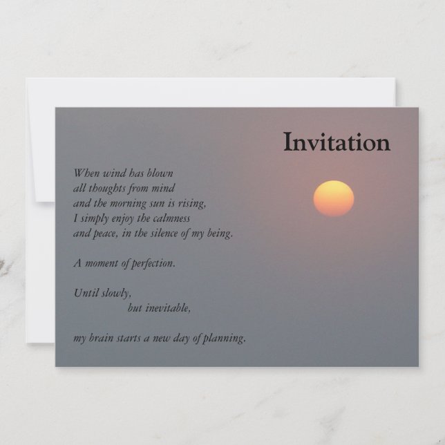 Invitation Poésie - Soleil levant (Devant)