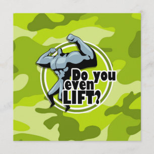 Invitation Poids amusant Lifter; camo vert vif, camouflage