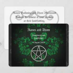 Invitation Poignée éternelle/Mariage Pentacle Green Ste