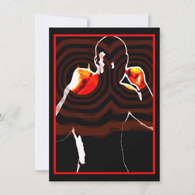 Invitation poings de la boxe du feu (Devant)