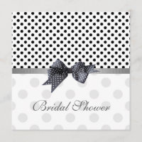Point de polka blanc noir, douche nuptiale de