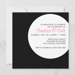 Invitation point de polka moderne de ; fête d'anniversaire