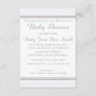 Invitation Point Polka clair rose et bleu