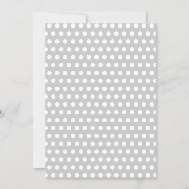 Invitation Points blancs sur gris clair (Devant)