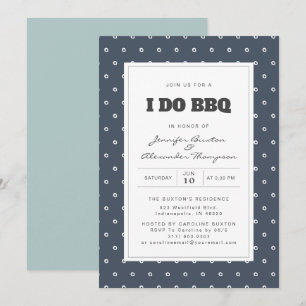 Invitation Points de la marine moderne Smoky Je fais BBQ