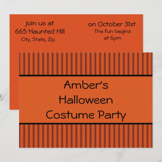 Invitation Points d'Halloween (Devant / Derrière)