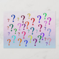 Points d'interrogation arc-en-ciel