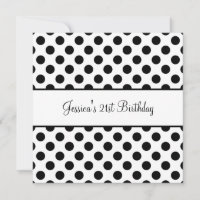 Points noirs et blancs de la fête d'anniversaire