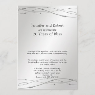 Invitation Points Platinum 20e anniversaire de Mariage