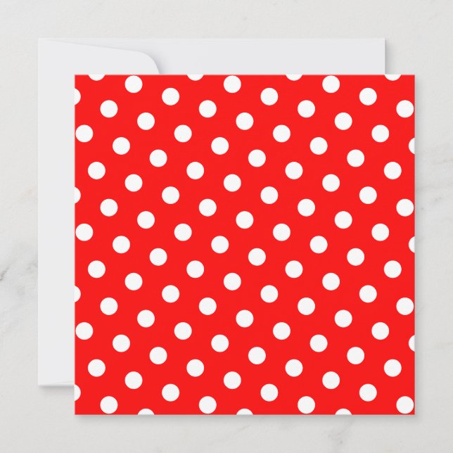 Invitation Points rouges et blancs (Devant)