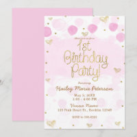 Pois et Coeurs blancs en or rose 1er anniversaire