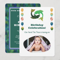 Poissons 1er Anniversaire Photo Impressionniste Or